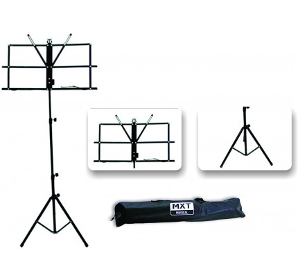 Estante De Partitura Dobrável MXT Com Bolsa Msp-001 Pt