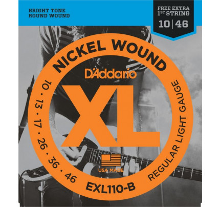 Encordoamento Guitarra .010 1º Mi Extra Daddario (EXL110-B)