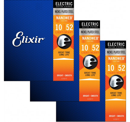 Encordoamento Profissional Elixir .012 Heavy Nanoweb para Guitarra 12152
