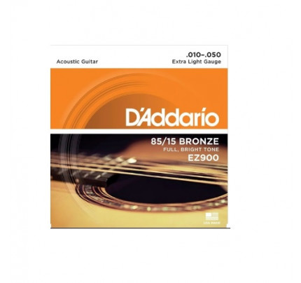 Encordoamento Violão Aço D'addario 0.10 / 85/15 Bronze (EZ 900B)