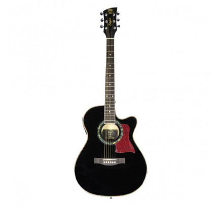 Violão Elétrico Aço Artístico (Cutway / Preto BK) Jved 012 - Jahnke