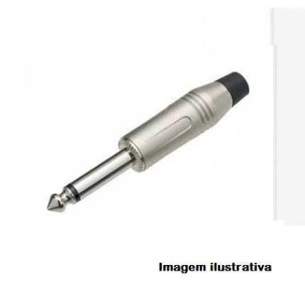 Plug Adaptador Mxt P10 Mono Niquelado Ponta Cobre