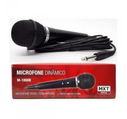 Microfone Dinâmico Mxt M-1800b Profissional