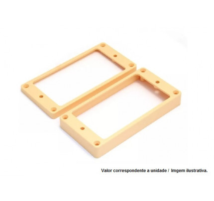 Moldura Captador Humbucker - Base Reta - Creme