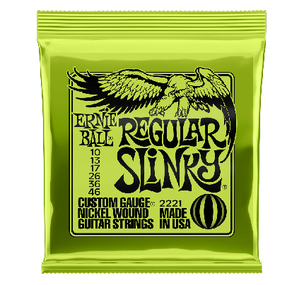 Cordas para Guitarra Regular Slinky Nickel Wound 010 Ernie Ball