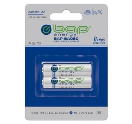 Pilha Pequena Bap Bap-Sa060 Aa 1,5V Alcalina Com 2