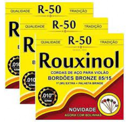 Encordoamento Violao Aco Inox Rouxinol R50 Com Bolinha