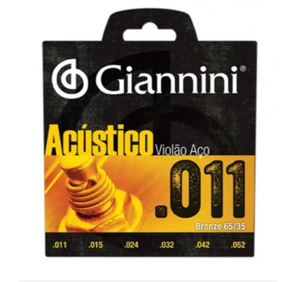 Corda Violão Aço Giannini 0.11 Bronze 65/35