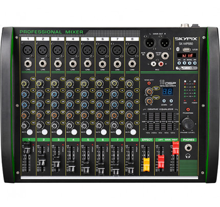 Mesa De Som Analogica 8 Canais Skypix SK-MP880 