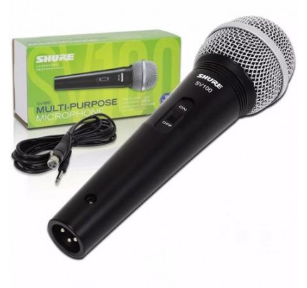 Microfone Dinâmico com Fio Shure (SV-100)