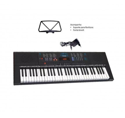 Teclado Musical Estudante Spring Tc 261 - 5 Oitavas