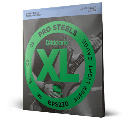 Encordoamento Baixo 4C .040 D'Addario XL Pro Steels EPS220 